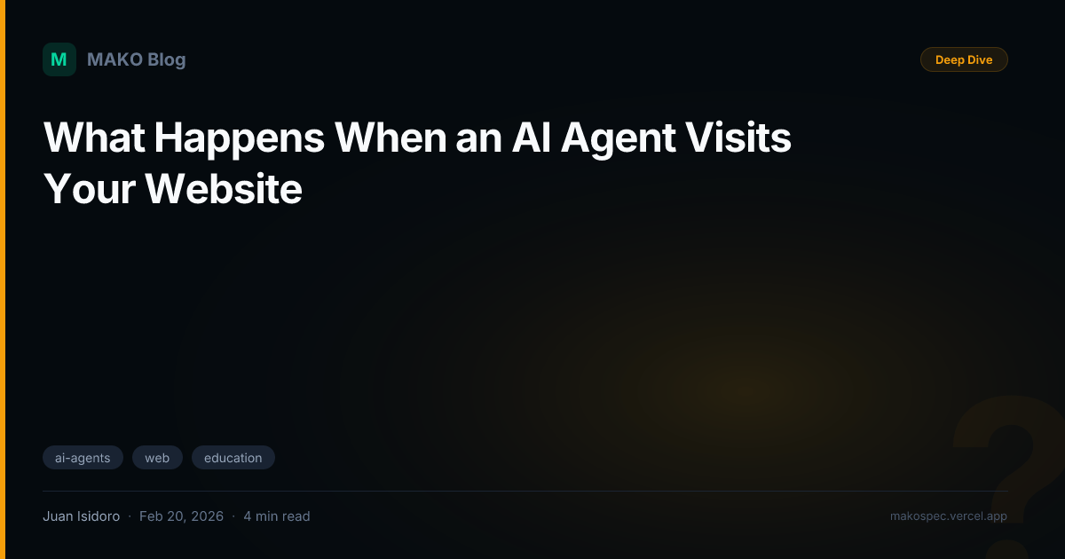 What Happens When an AI Agent Visits Your Website